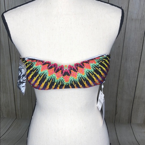 Pilyq African Rays Embroidered Bandeau Bikini Top - Picture 2 of 7